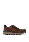 Bugatti Side Zip Trainers, Dark Brown