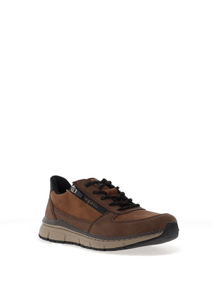 Bugatti Side Zip Trainers, Dark Brown