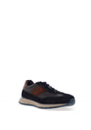 Bugatti Leather Contrast Trainers, Navy