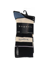 Bugatti Sensitive Comfort Top Stripe Socks, Black Multi