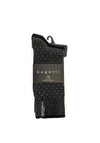 Bugatti 2 Pack Pin Dot Socks, Black & Grey