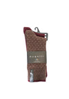 Bugatti 2 Pack Pin Dot Socks, Brown & Burgundy