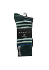 Bugatti 2 Pack Sensitive Comfort Top Stripe Socks, Green
