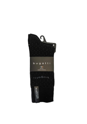 Bugatti 2 Pack Dot Socks, Navy