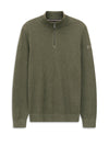 Bugatti Birdeye Knit Quarter Zip Sweater, Green