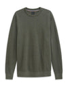 Bugatti Braided Knit Crew Neck Sweater, Green