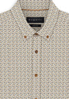 Bugatti Abstract Print Shirt, Blue & Ochre Multi