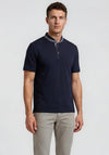 Bugatti Grandad Collar Polo Shirt, Navy