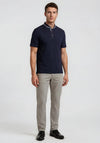 Bugatti Grandad Collar Polo Shirt, Navy