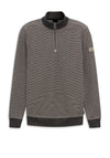 Bugatti Texture Knit Quarter Zip Sweatshirt, Taupe Multi
