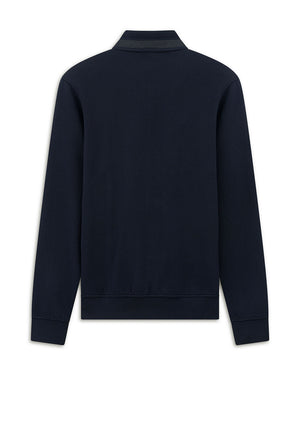 Bugatti Herringbone Knitted Bomber Jacket, Navy