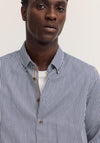 Bugatti Stripe Shirt, Navy & White