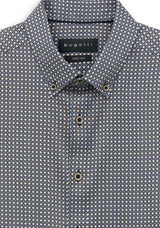 Bugatti Geo Print Shirt, Dark Blue Multi