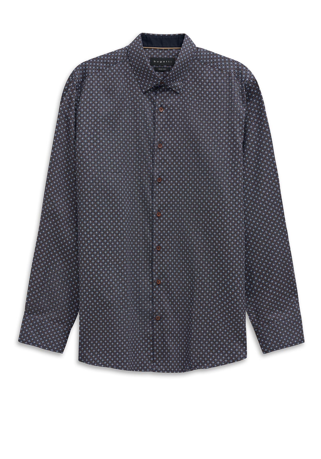 Bugatti Diamond Geo Print Shirt, Navy