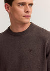 Bugatti Crew Neck Fine Knit Sweater, Brown