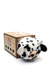 Brandwell Buzzy Buddies Cow Massage Cushion, Black and White