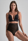 Bye Bra Lacy High Waist Shaping Brief, Black