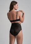Bye Bra Lacy High Waist Shaping Brief, Black