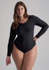 Bye Bra Long Sleeve Bodysuit, Black
