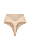 Bye Bra Low Back Mid Waist Thong, Beige