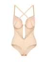 Bye Bra Low Back Sensual Bodysuit, Beige
