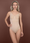 Bye Bra Soft Touch Seamless Ultra Low Back Bodysuit, Beige