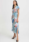 B.Young Jaquelyn Floral Chiffon Maxi  Dress, Clearwater