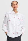 B. Young Icia Embroidered Shirt, White