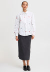 B. Young Icia Embroidered Shirt, White