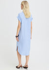 B.Young Flakakka Linen Blend Striped Shirt Dress, Blue