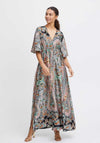 B.Young Hermine Floral Long Dress, Black Mix