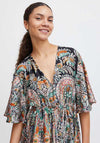 B.Young Hermine Floral Long Dress, Black Mix
