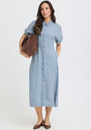 B.Young Kosmo Striped Midi Shirt Dress, Blue