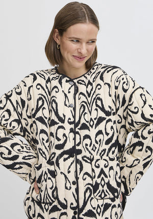 B.Young Delight Printed Quilted Jacket, Beige
