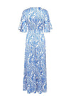 B.Young Farinela Vintage Floral Long Dress, Palace Blue