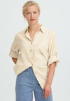 B.Young Flakakka Linen Blend Shirt, Beige