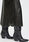 B. Young Deniso Laser Cut Faux Leather Skirt, Black