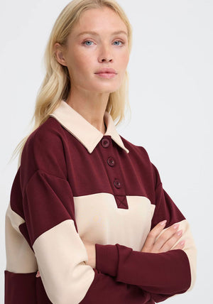 B.Young Pusti Rugby Sweatshirt, Wine