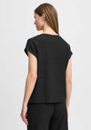 B. Young Rosa V Neck Top, Black