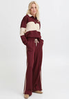 B.Young Pusti Striped Wide Leg Joggers, Wine