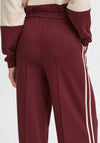 B.Young Pusti Striped Wide Leg Joggers, Wine