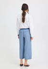 B. Young Kosmo Cropped with Belt Trousers, Light Blue