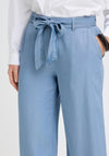 B. Young Kosmo Cropped with Belt Trousers, Light Blue