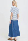 B.Young Pandinna Cherry Embroidered Striped T-Shirt, Navy