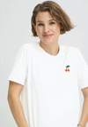 B.Young Pandinna Cherry Embroidered T-Shirt, White