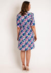 B.Young Josal Print Knee Length Dress, True Navy Mix