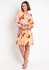 B.Young Ilsi Print Smock Mini Dress, Quartz Pink Multi