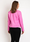 B.young Acom Faux Leather Biker Jacket, Super Pink