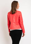 B.young Acom Faux Leather Biker Jacket, Cayenne