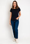 B.Young Pamila Boat Neck T-Shirt, Navy